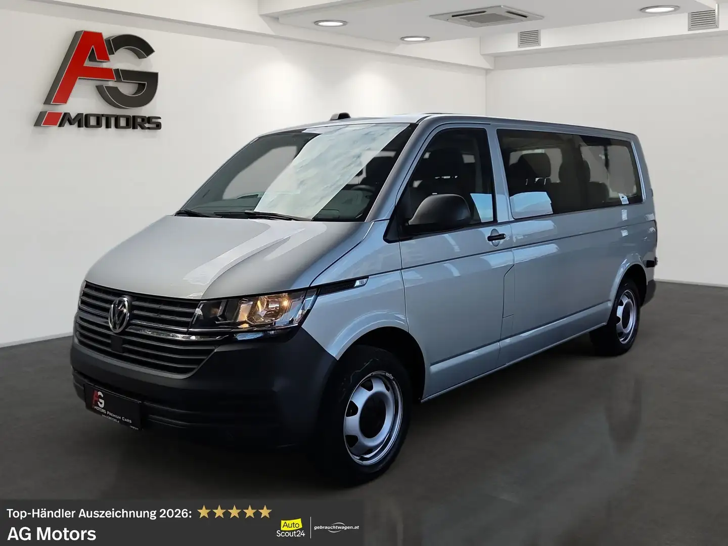 Volkswagen T6 Kombi LR 2,0 TDI DSG / 9.Sitze / 1.Besitz / MwSt. auswe Silber - 1