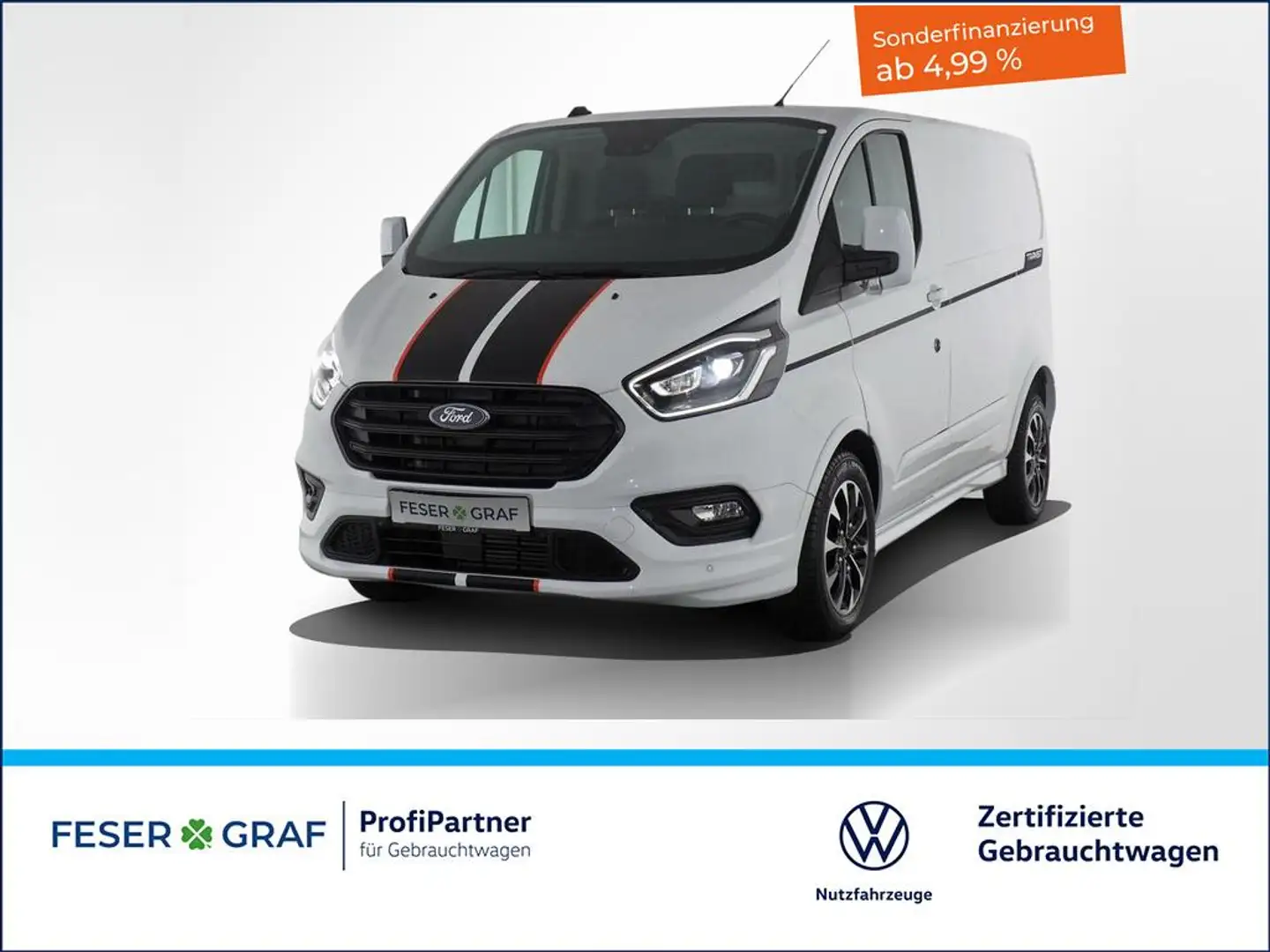 Ford Transit Custom 2.0 TDCi 310 L1 Sport AHK TSC Rückfahrkamera Wit - 1