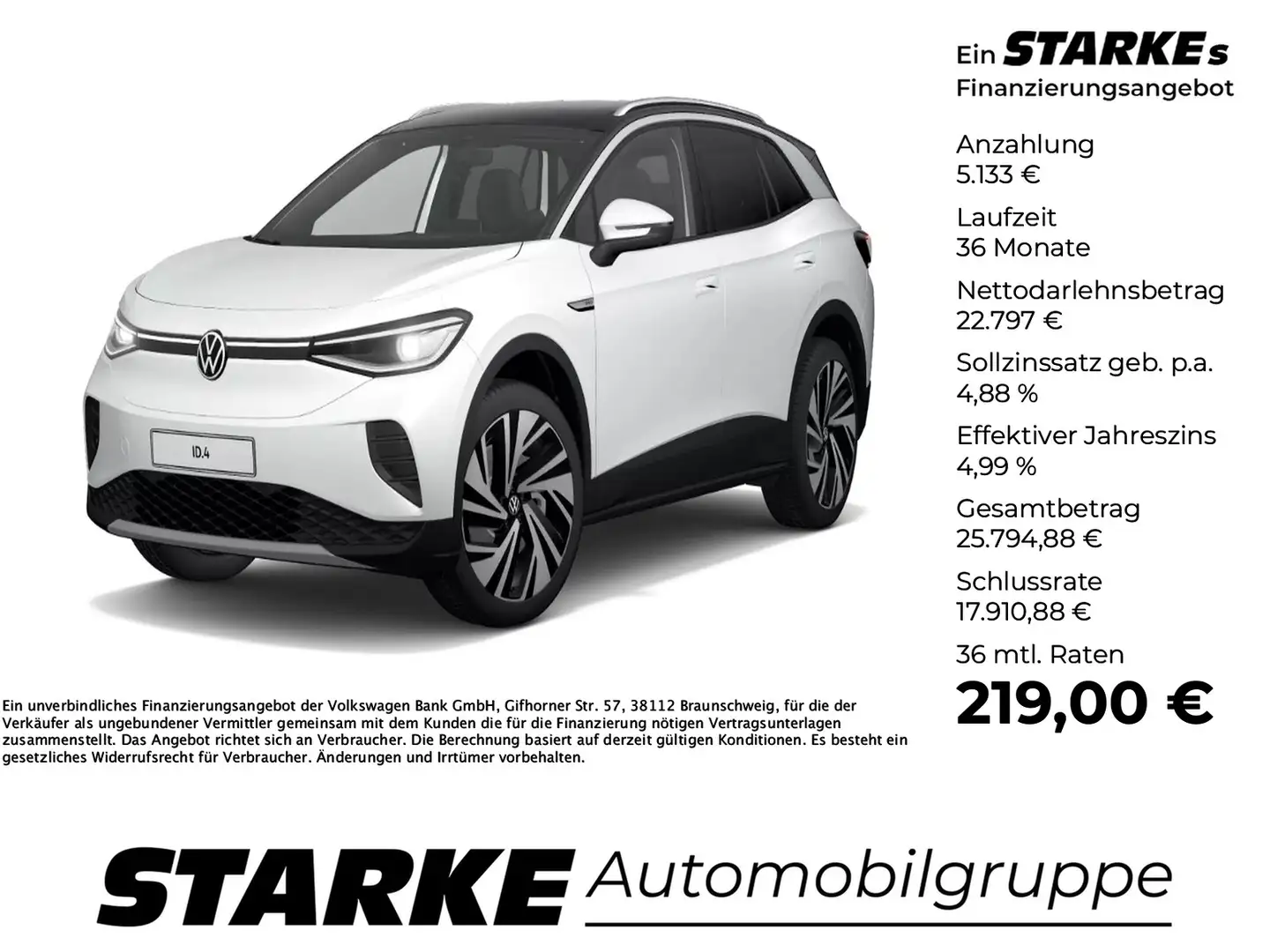 Volkswagen ID.4 Pro Performance Tech Weiß - 1