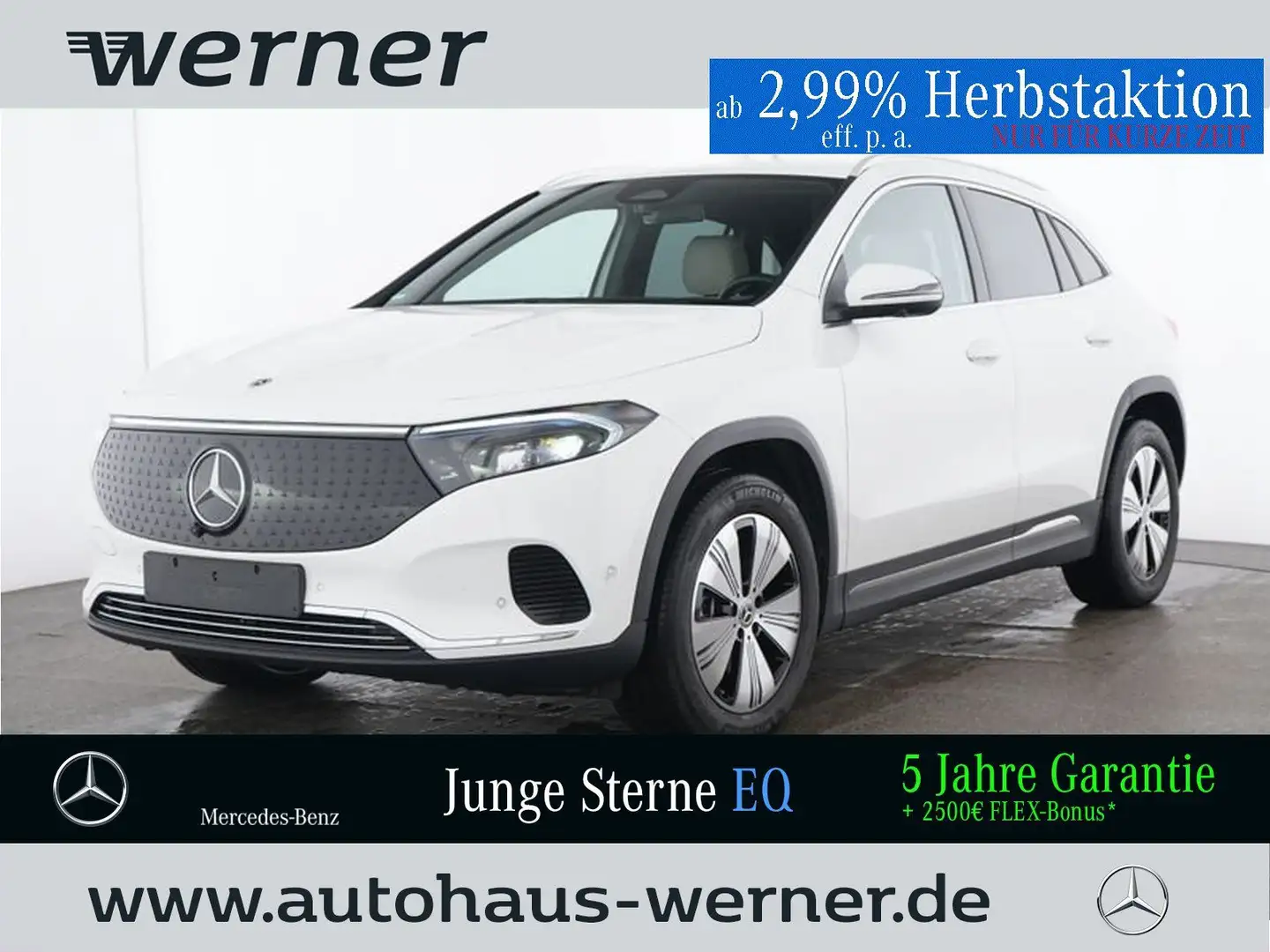 Mercedes-Benz EQA 300 4M PROG-ADV MEMORY AHK FAP 360° WDGS VZA Blanc - 1