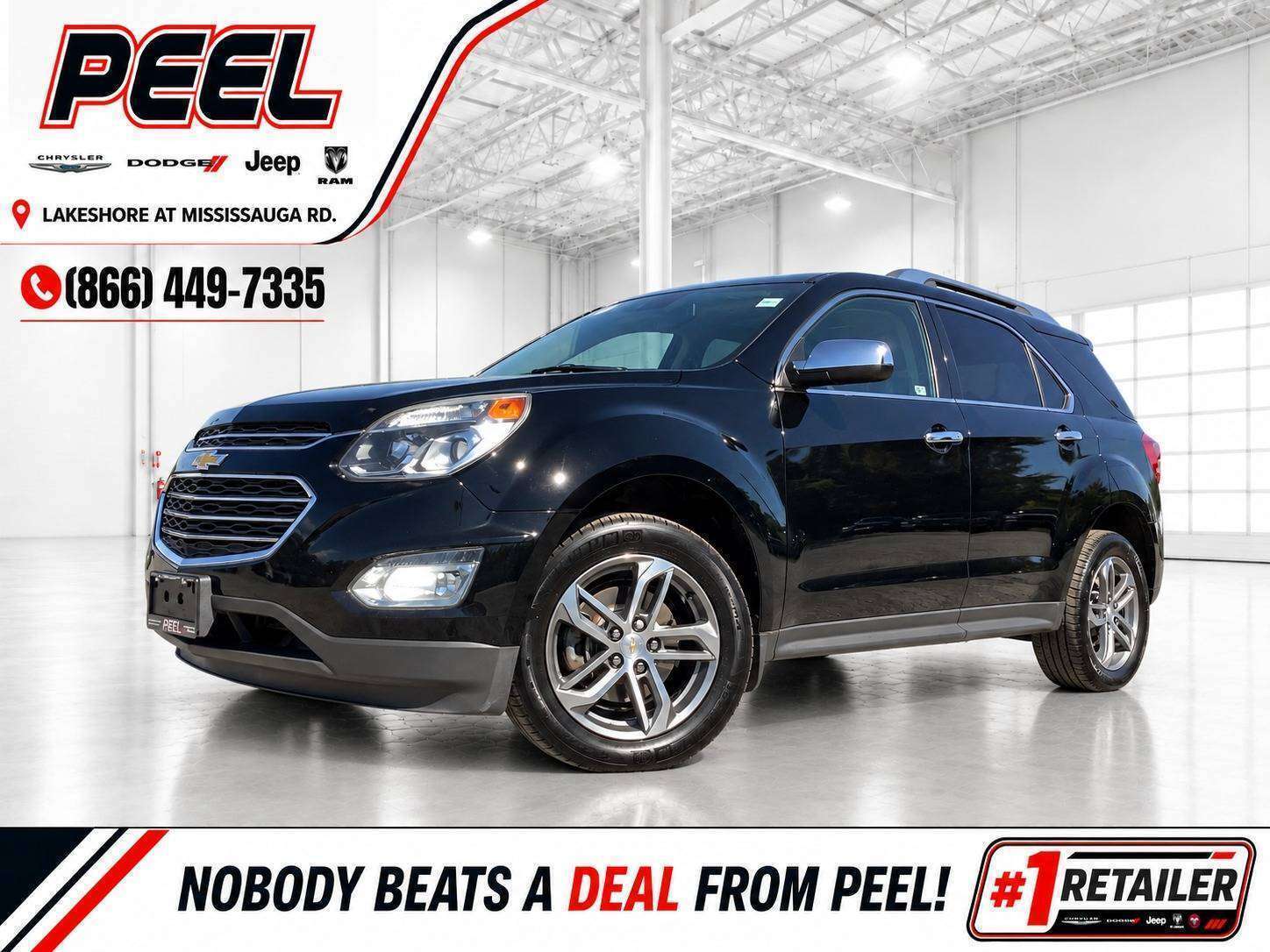 Black 2017 Chevrolet Equinox SUV / Crossover All-Wheel Drive 6-Speed Automatic