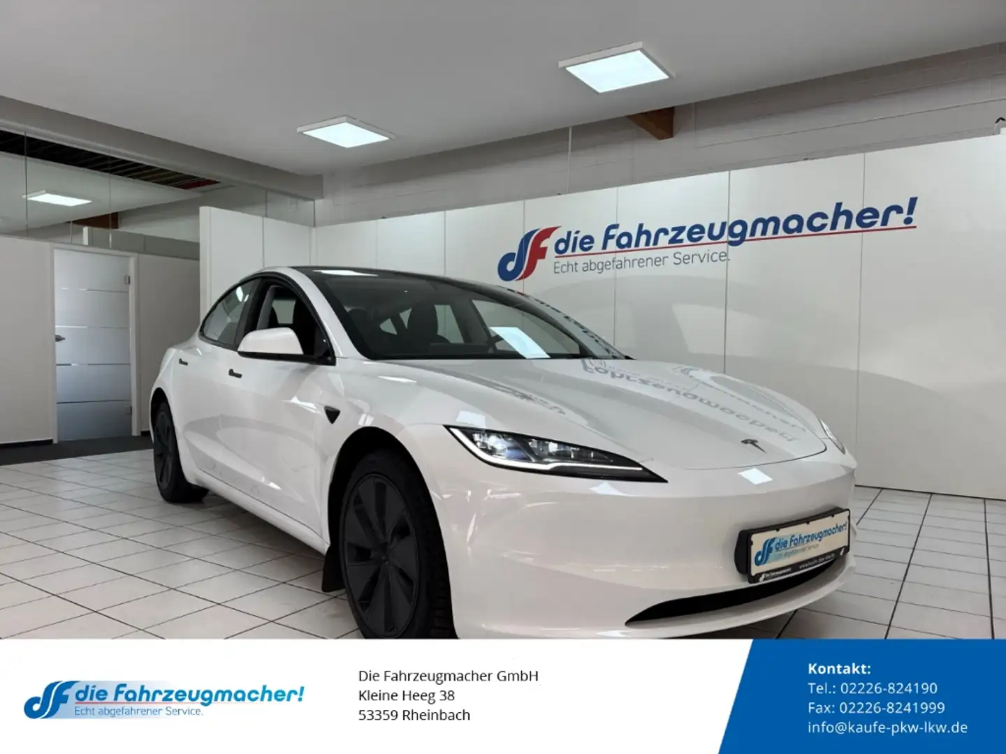 Tesla Model 3 Basis RWD Leder Soundsystem ACC El. Heckklappe WLA Weiß - 1