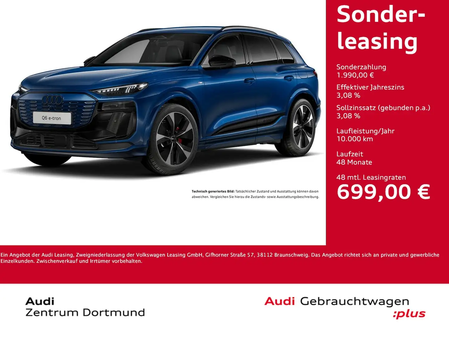Audi Q6 e-tron quattro S LINE WÄRMEPUMPE B&O AHK LM21 Blau - 1
