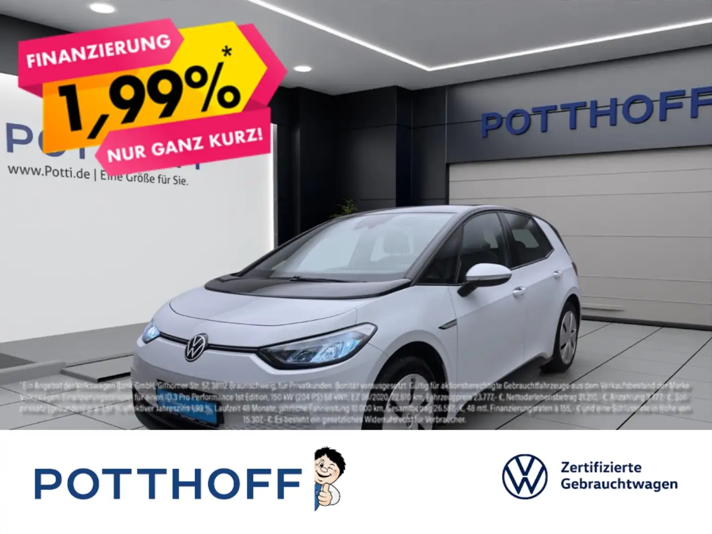 Volkswagen ID.3 PURE PERFORMANCE NAVI PDC LED Weiß - 1