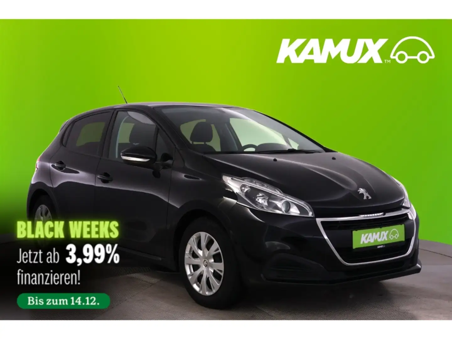 Peugeot 208 1.2PureTech Active S&S+TEMPO+KLIMA+SHZ Schwarz - 1