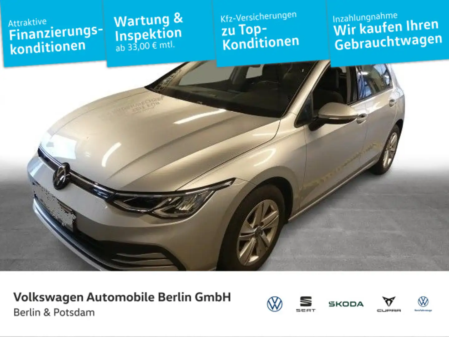 Volkswagen Golf VIII 1.5TSI Life NAVI*Fahrschulwagen* PDC Silber - 1