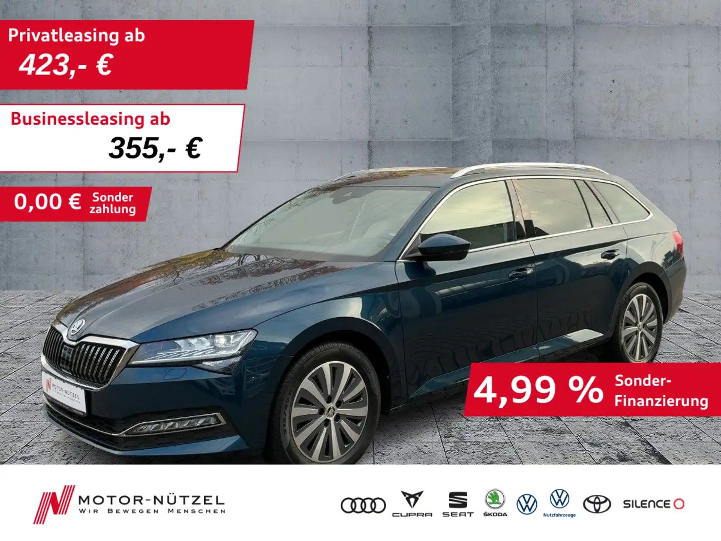 Skoda Superb Combi 2.0 TDI DSG STYLE MATRIX+NAV+AHK+VC Blau - 1
