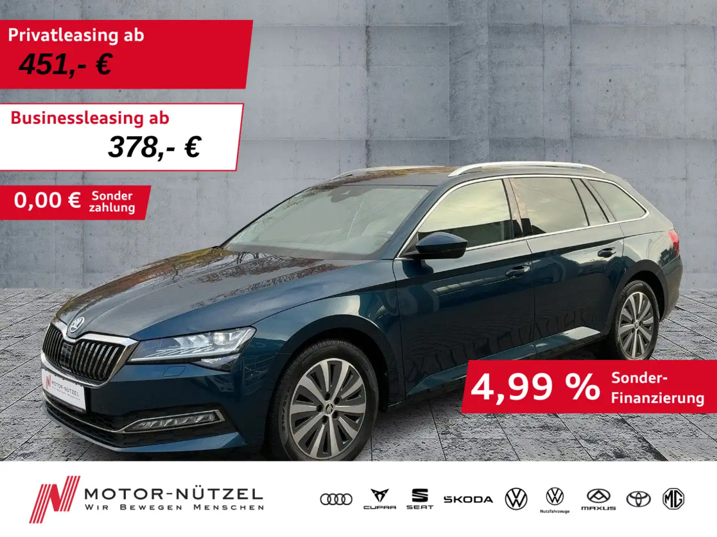 Skoda Superb Combi 2.0 TDI DSG STYLE MATRIX+NAV+AHK+VC Azul - 1