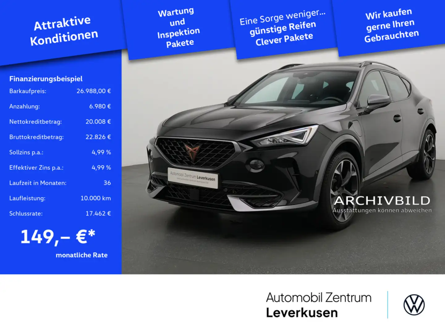 CUPRA Formentor VZ e-Hybrid NAVI VIRT ACC DCC LEDER Schwarz - 1