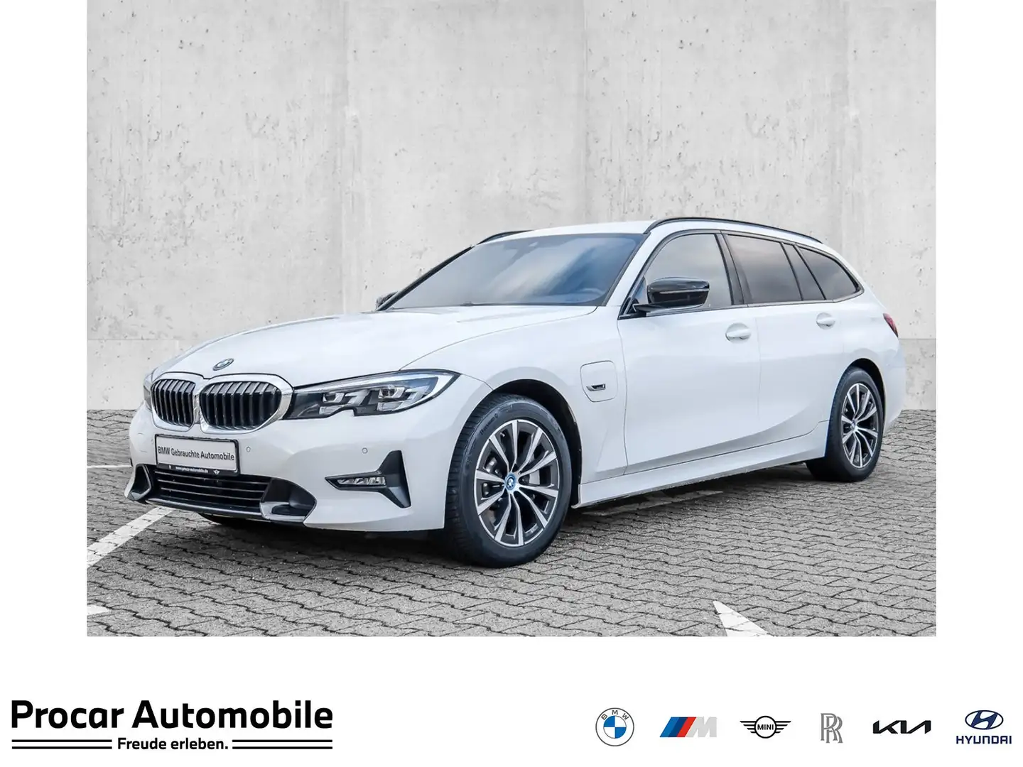 BMW 330 e Touring NAVI Standh. LED DAB Blanc - 1