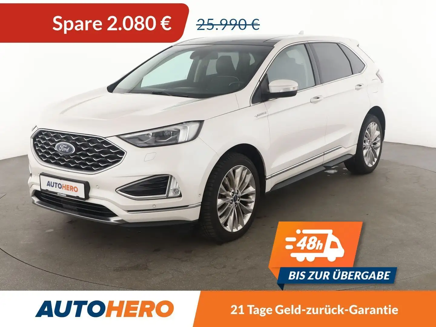 Ford Edge 2.0 TDCi EcoBlue Vignale 4x4 Aut*NAVI*LED*ACC*CAM* Белый - 1