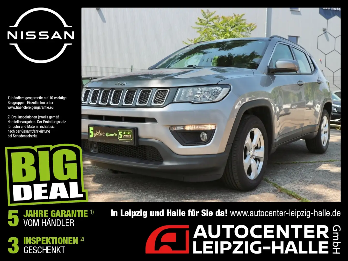 Jeep Compass 1.4 MultiAir FWD Longitude KlimaA LM Silber - 1