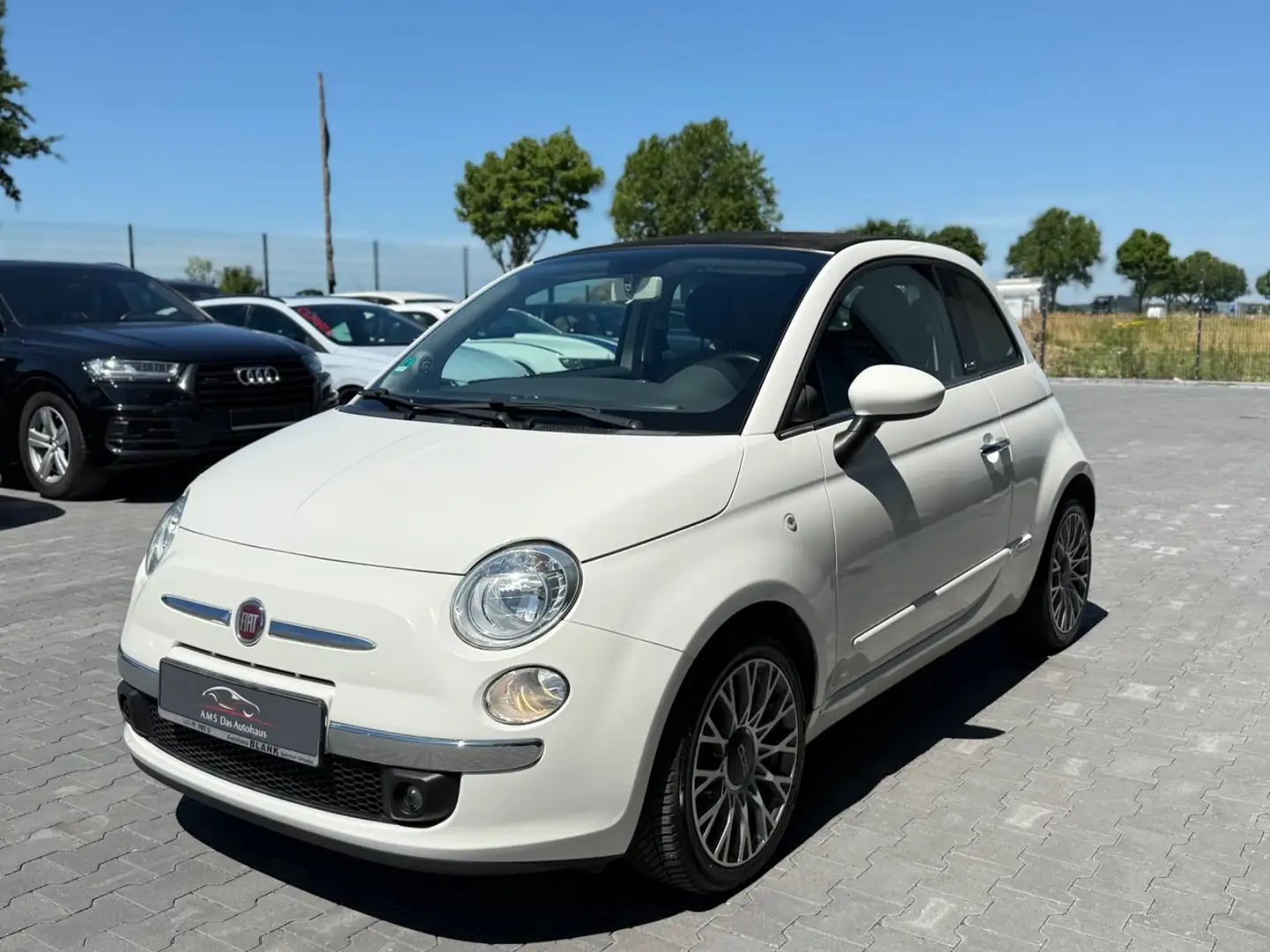 Fiat 500 Klima Leder Weiß - 1