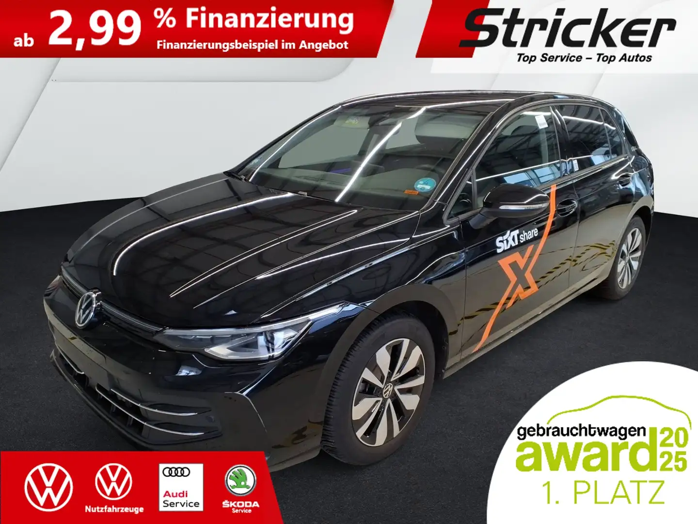 Volkswagen Golf Goal 2.0TDI DSG 254,-ohne Anzahlung Navi AHK Kame Schwarz - 2