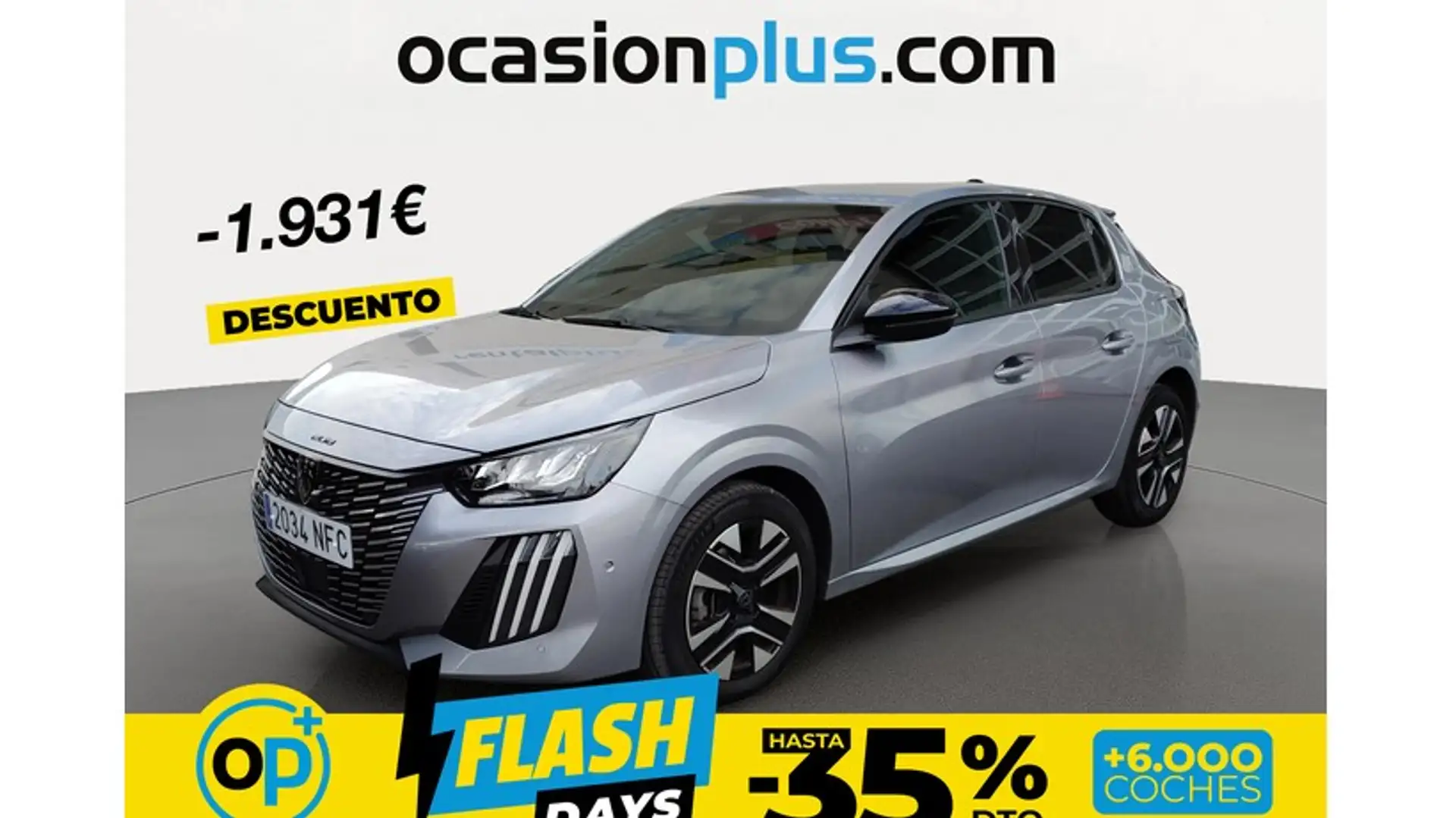 Peugeot 208 1.2 Hybrid Allure e-DCS6 110 Gris - 1