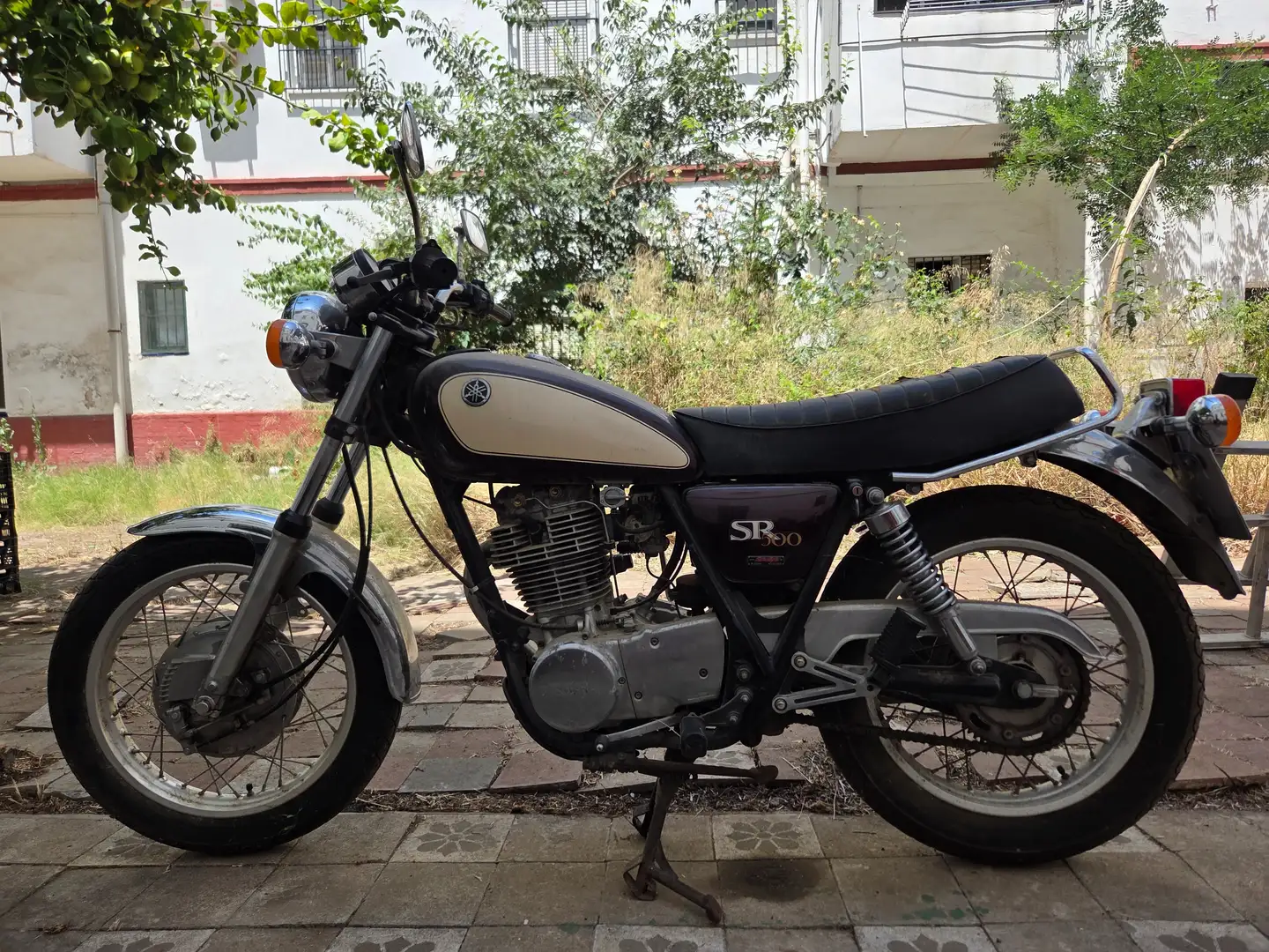 Yamaha SR 500 SR500 Blanc - 1