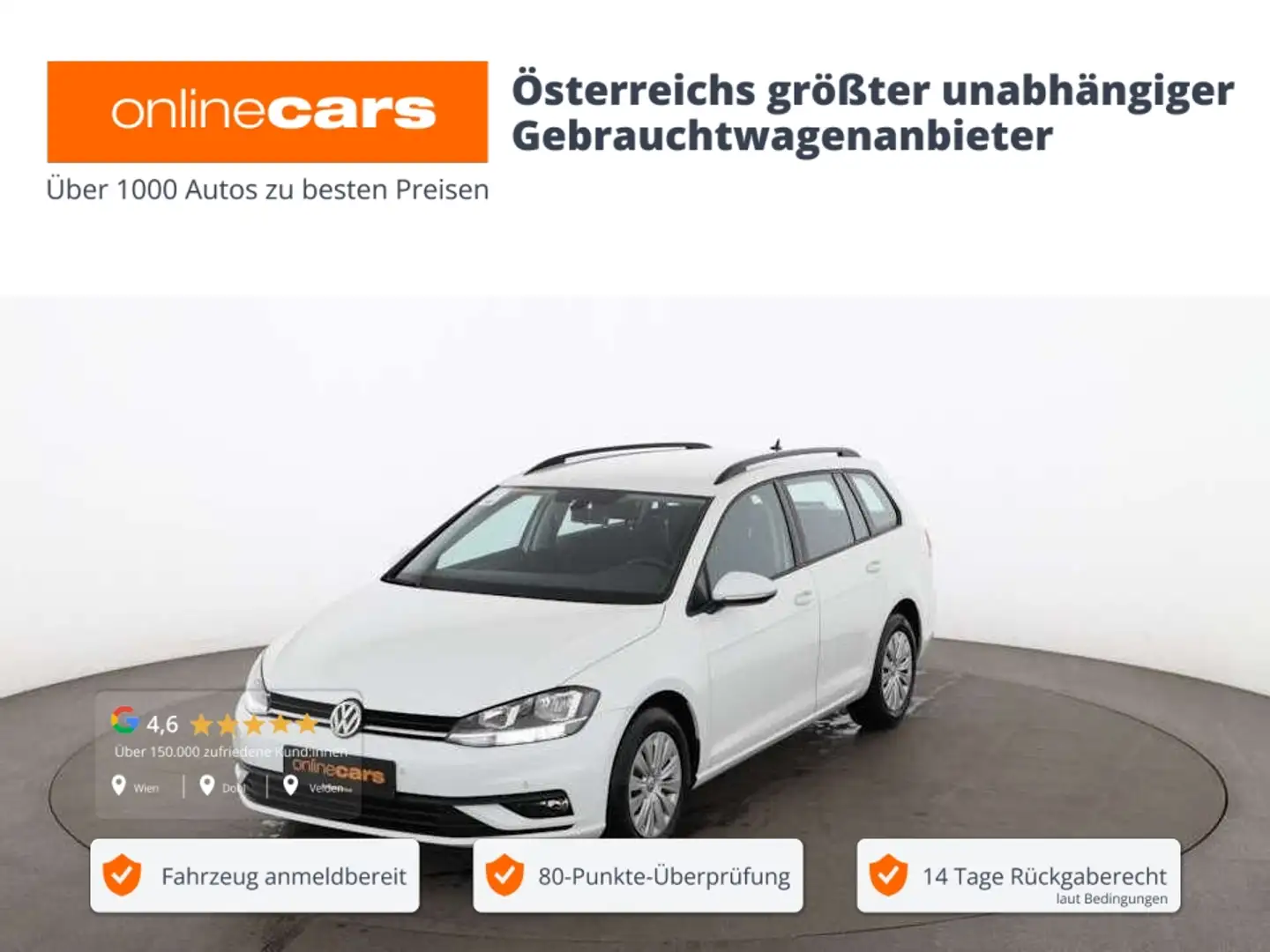 Volkswagen Golf Variant Golf VII Variant 1.6 TDI Trendline KLIMA PDC Weiß - 1