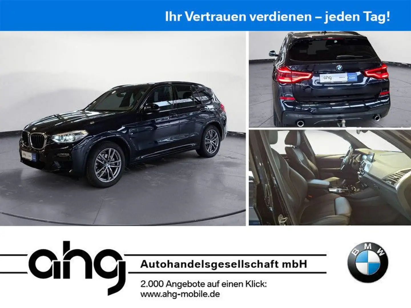 BMW X3 xDrive20d AT M SPORT Navi AHK Komfortzugang Schwarz - 1