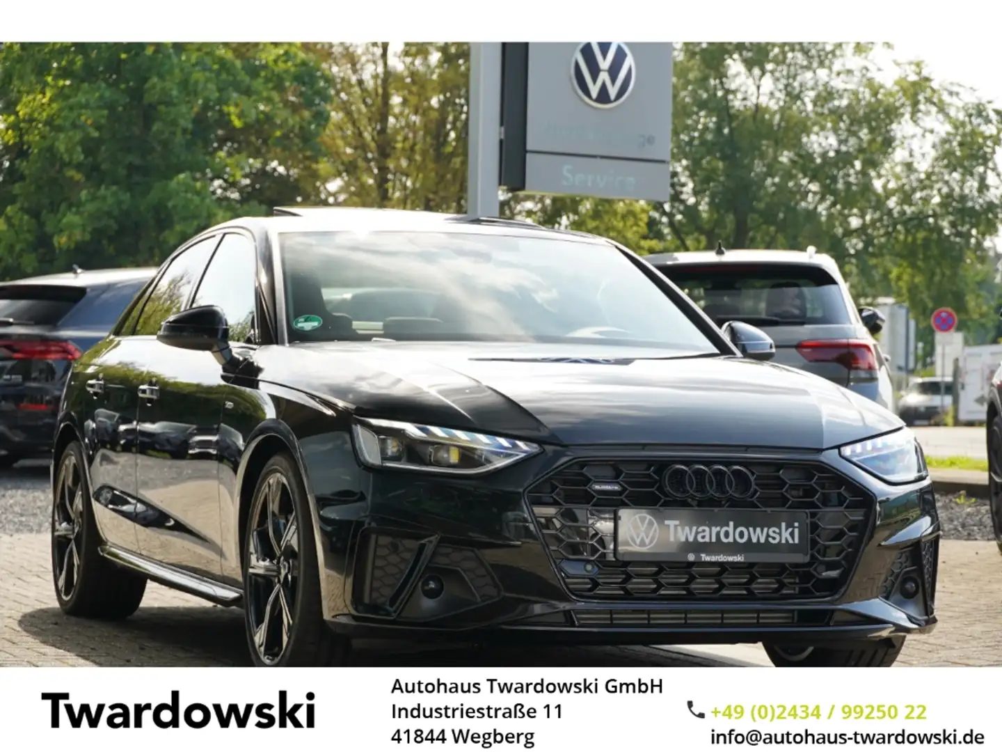 Audi A4 S line/HUD/Kam/Raute/Memory/B&O/Schiebedach Zwart - 1
