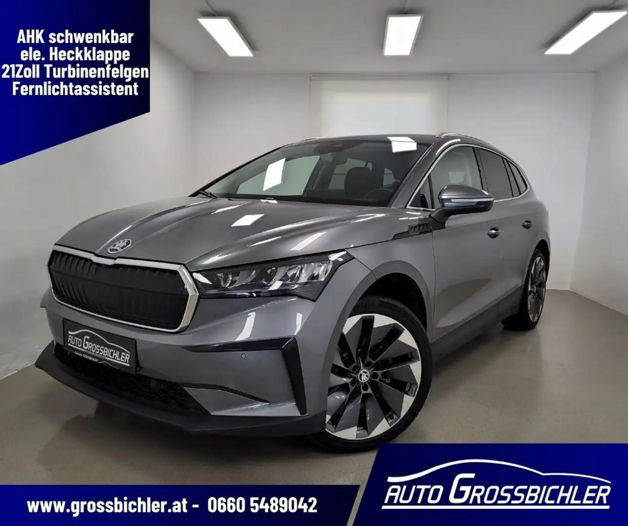 Skoda Enyaq iV 80 82kWh AHK schwenkbar, Fernlichtassistent,... Grau - 1
