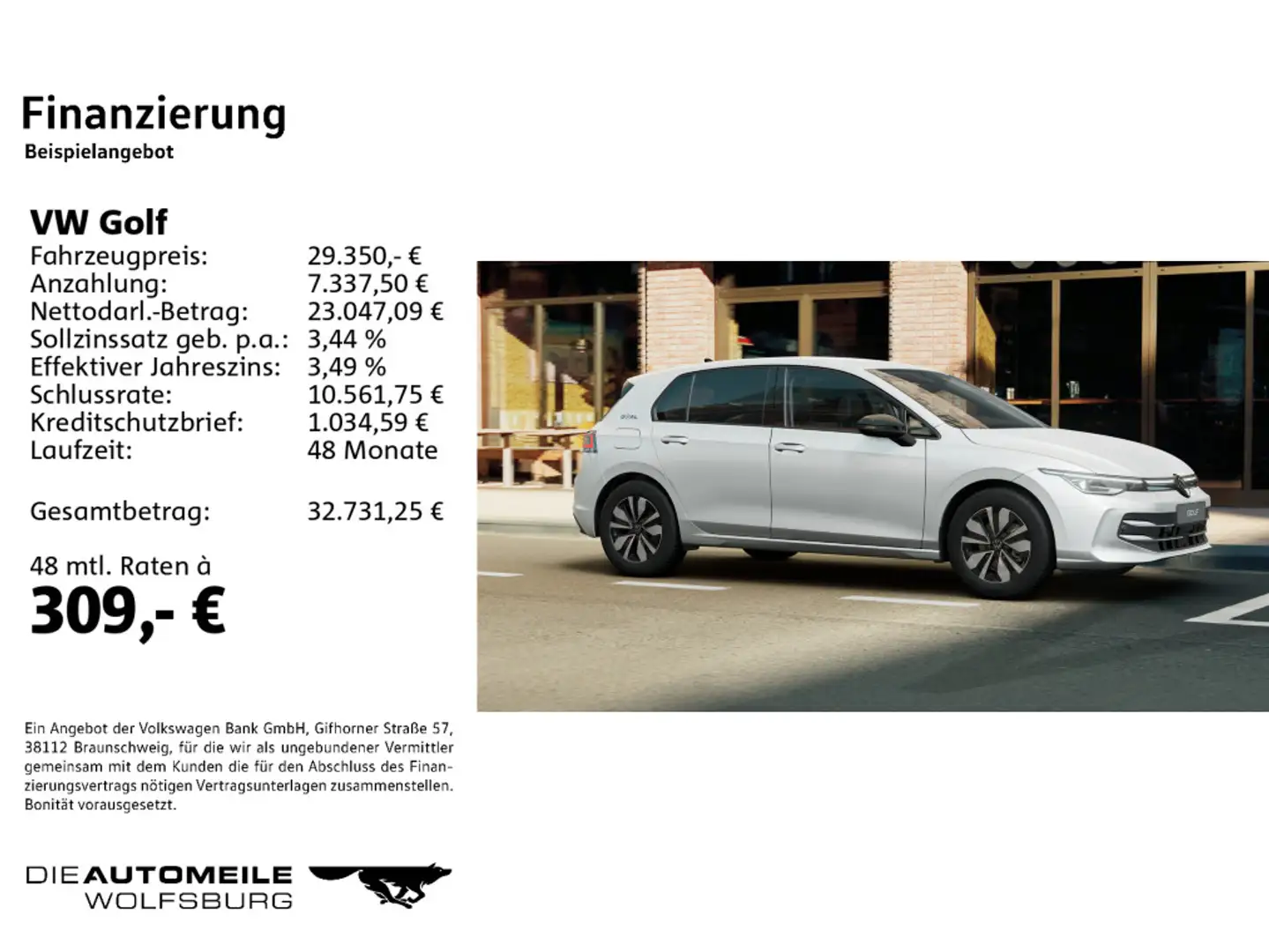 Volkswagen Golf 8 VIII 1.5 eTSI DSG Goal Matrix/ACC/AHK Weiß - 2