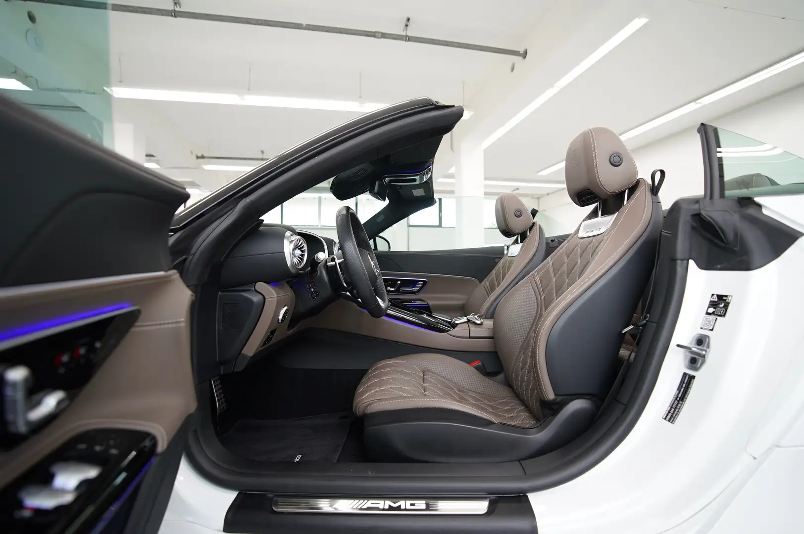 Mercedes-Benz SL 43 AMG AMG 21" ZOLL ! MANUFAKTUR LEDER & BRIGHT ! Blanco - 2