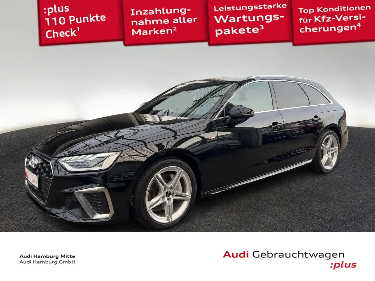 Audi A4 40 TDI S line S tronic Navi LED Virtual Noir - 1