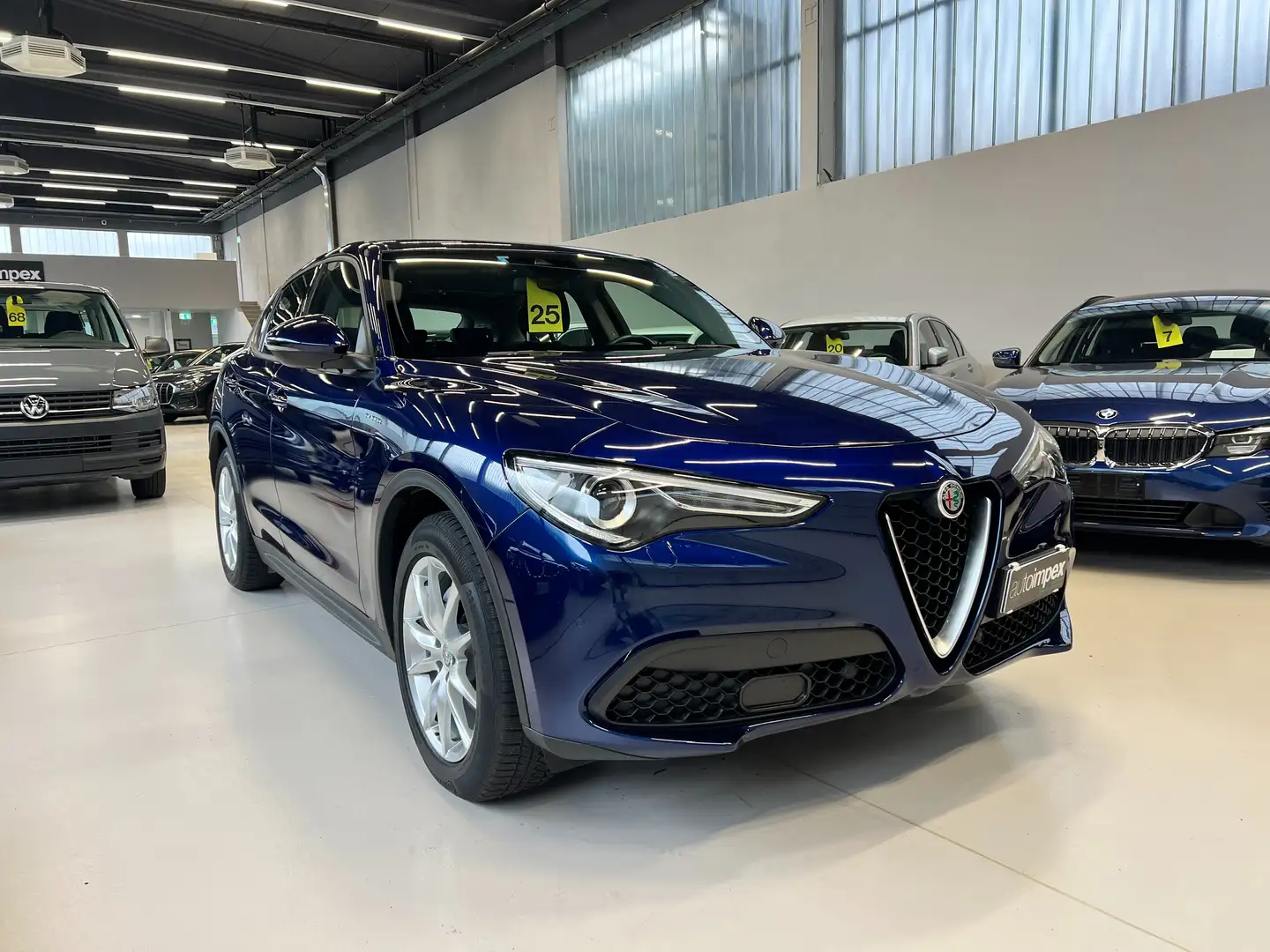 Alfa Romeo Stelvio 2.2 t Q4 190cv auto 19"PELLE/CAMERA/1 PROPR. Blauw - 1