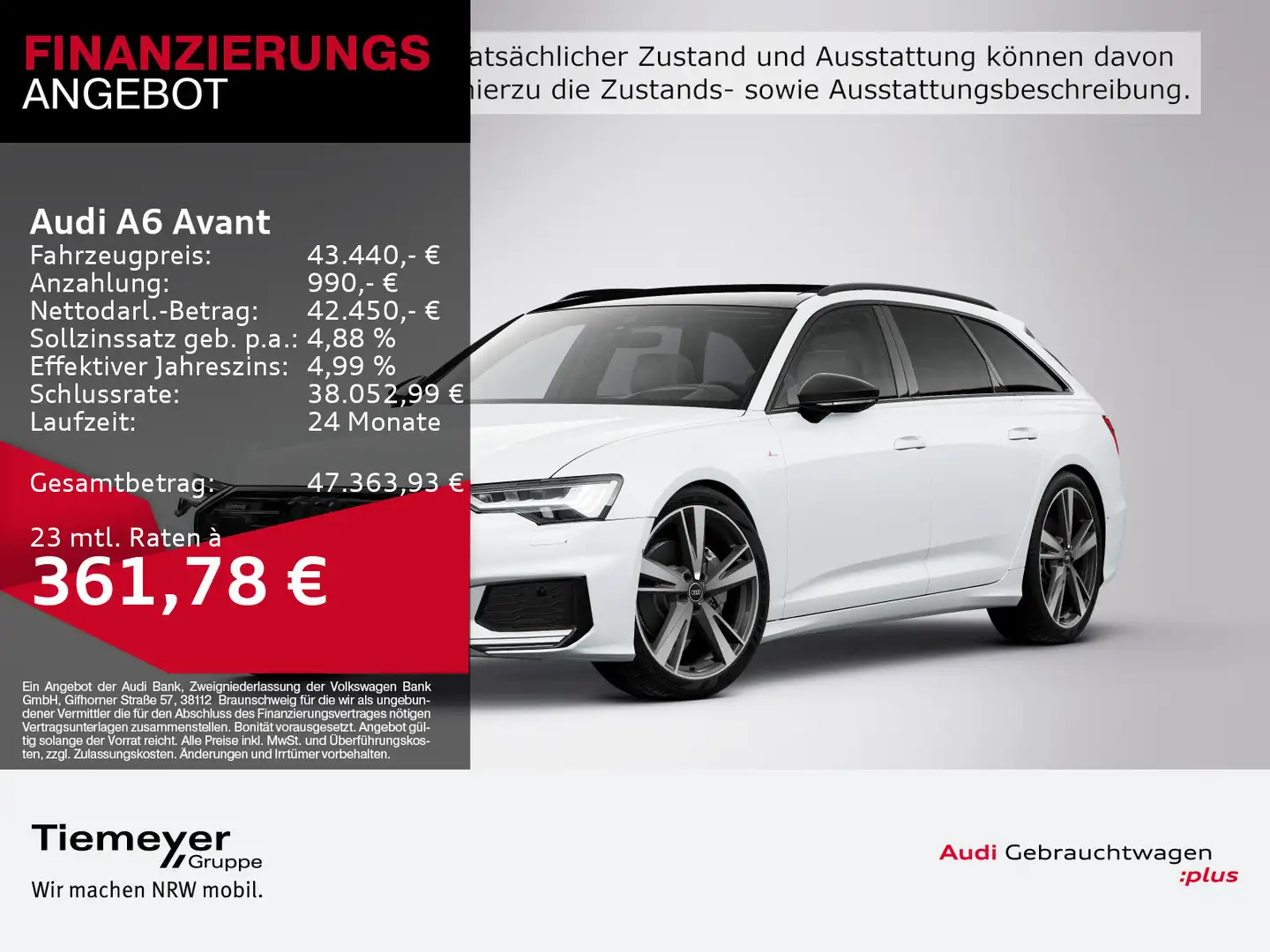 Audi A6 45 TFSI Q 2x S LINE UPE 93 LM21 PANO HD Weiß - 1