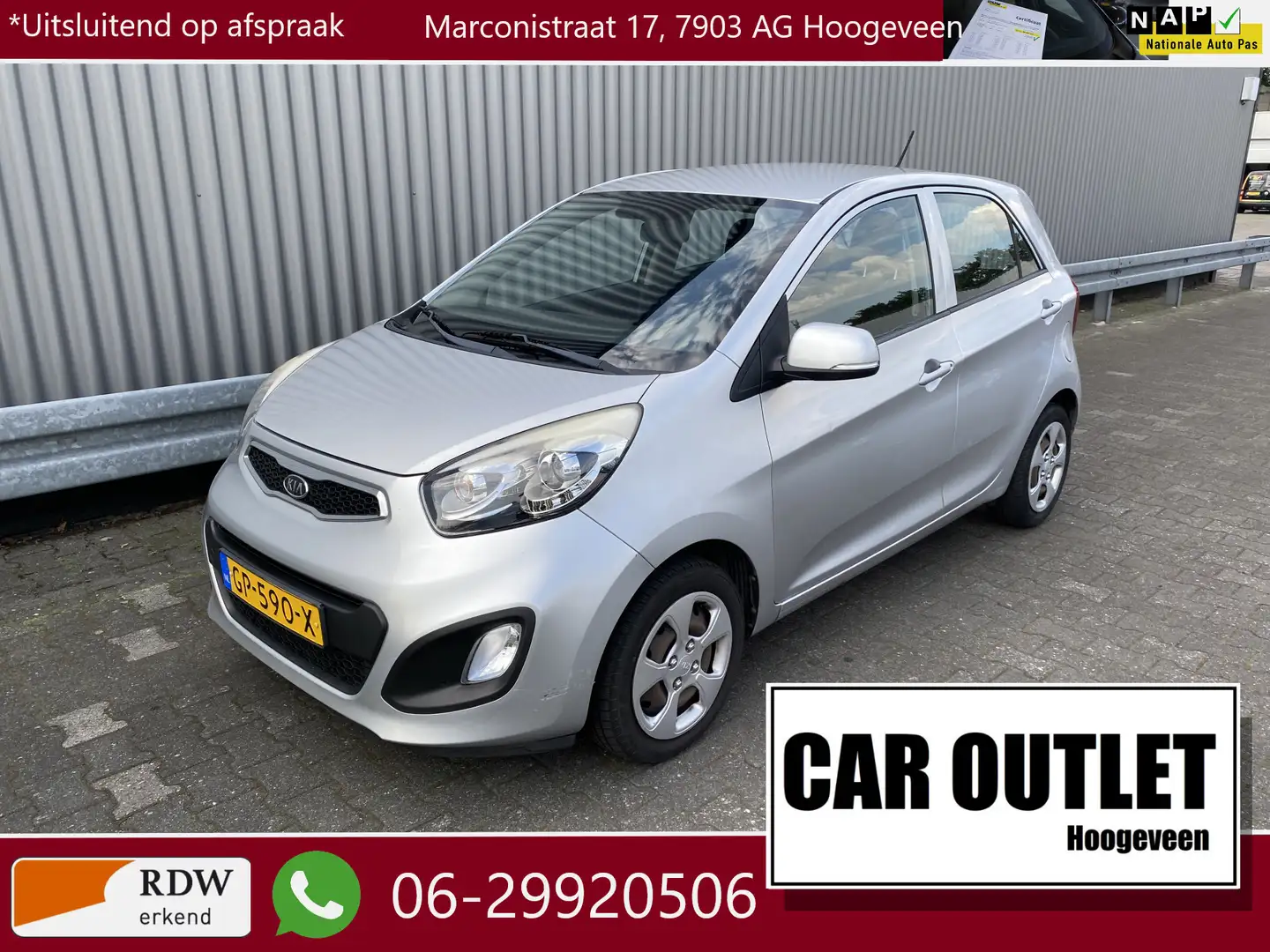 Kia Picanto 1.0 CVVT 5-Drs, AUX/USB aansluiting & Nieuwe APK – Gri - 1