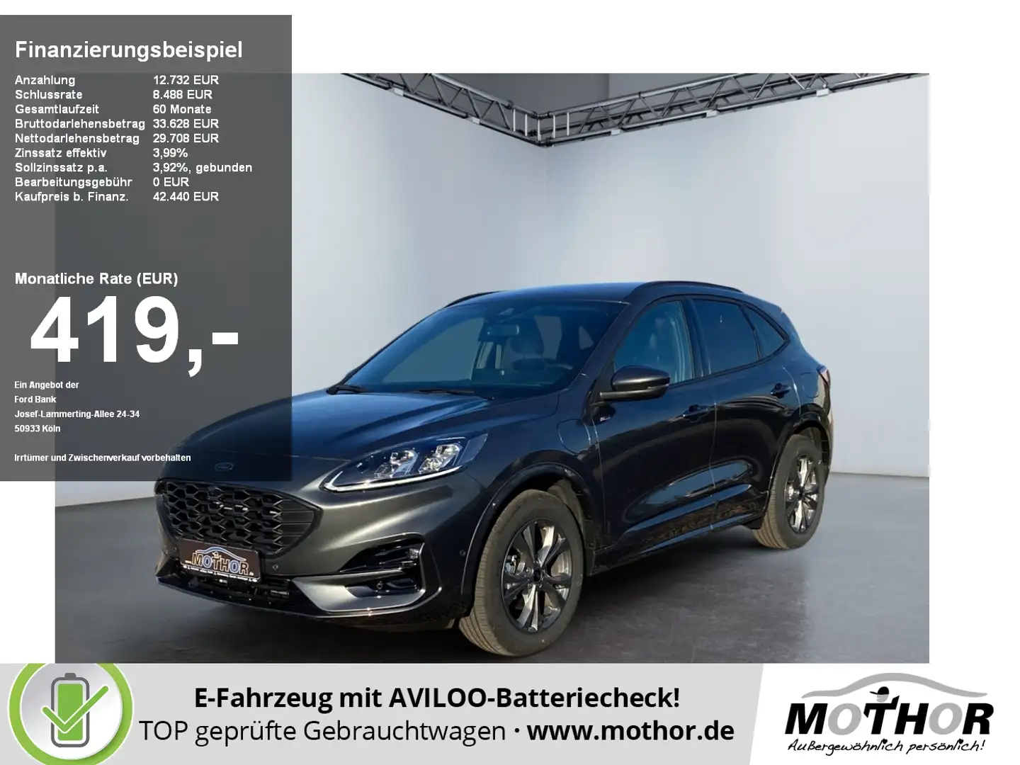 Ford Kuga 2.5 ST-Line X Duratec PHEV ACC PDC NAVI LM Grey - 1