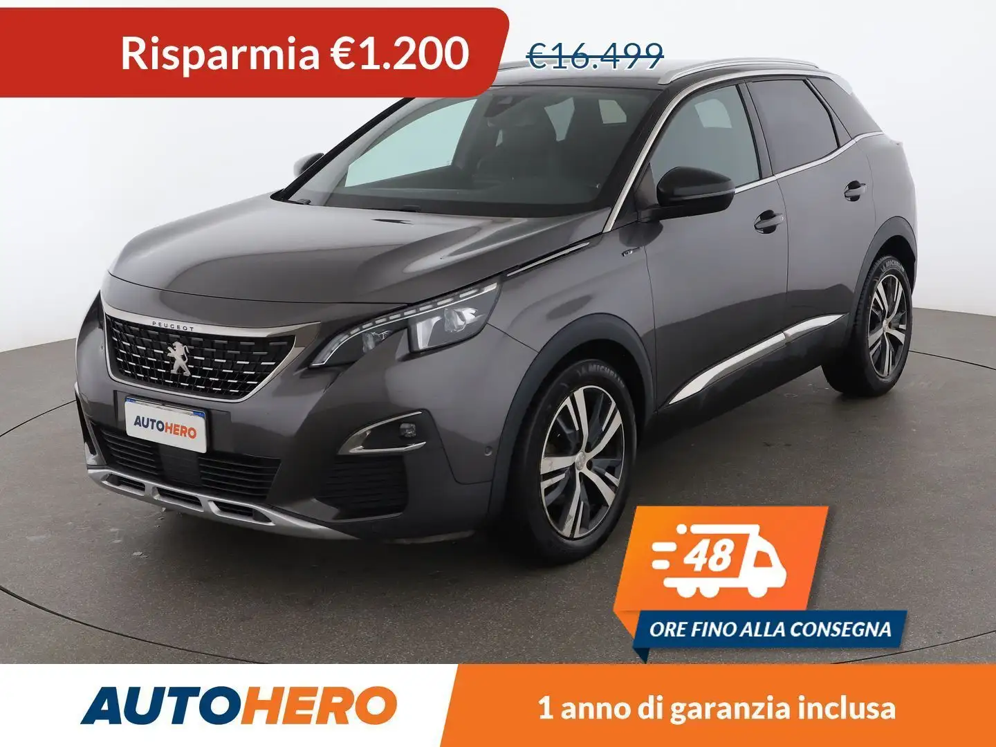 Peugeot 3008 1.6 Blue-HDi GT Line 120 CV EAT6 Grau - 1