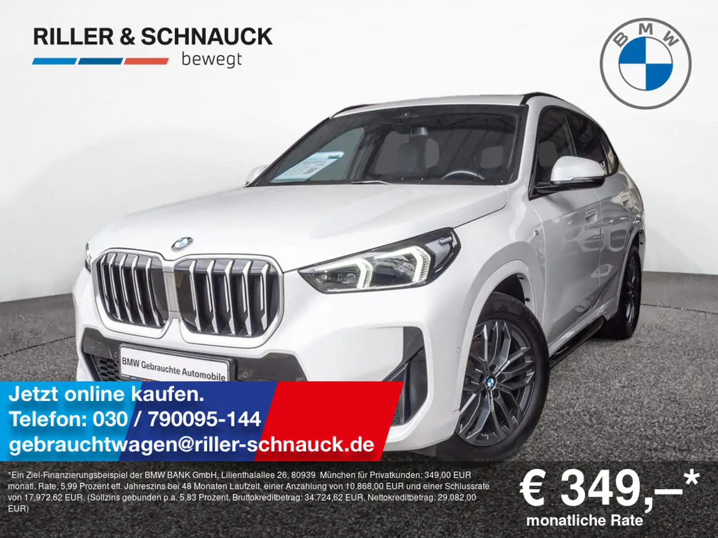 BMW X1 sDrive 18i M-Sport AHK+PANO+HK+ACC+MEM LED Weiß - 1