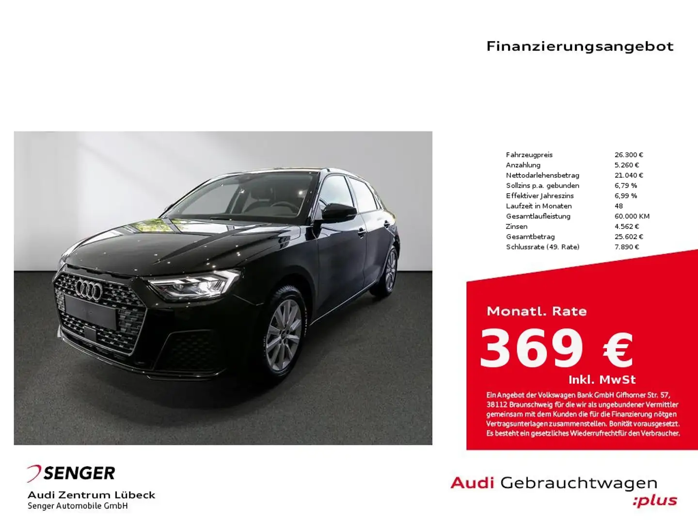 Audi A1 Sportback 30 TFSI Infotainment-Paket Plus LED Schwarz - 1