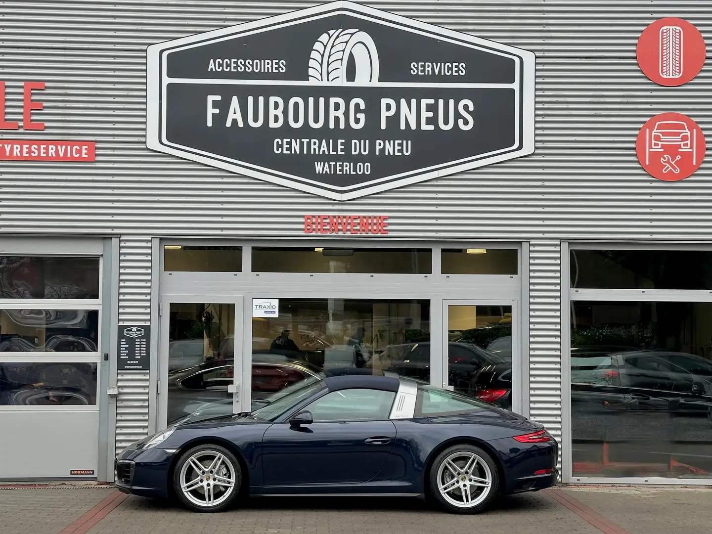 Porsche 911 *3.0-Turbo*TARGA-4*1-OWNER*SERVICE-PORSCHE-100%* Bleu - 2