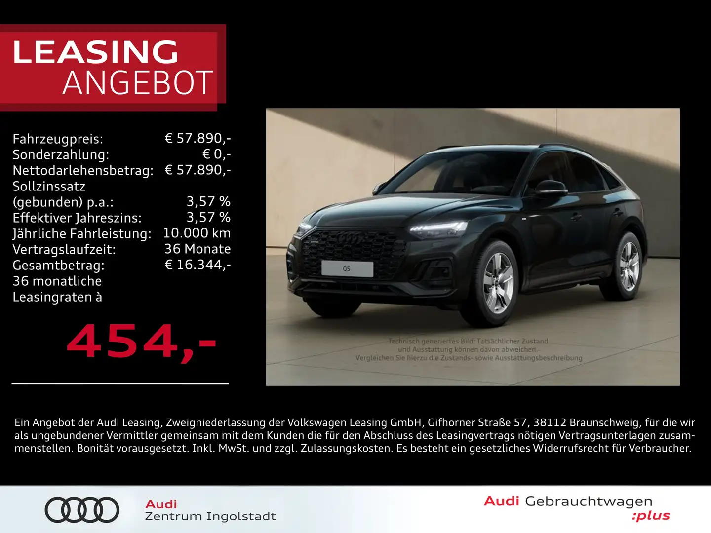 Audi Q5 Sportback 50 TDI qu S line MATRIX Pano AHK Schwarz - 1