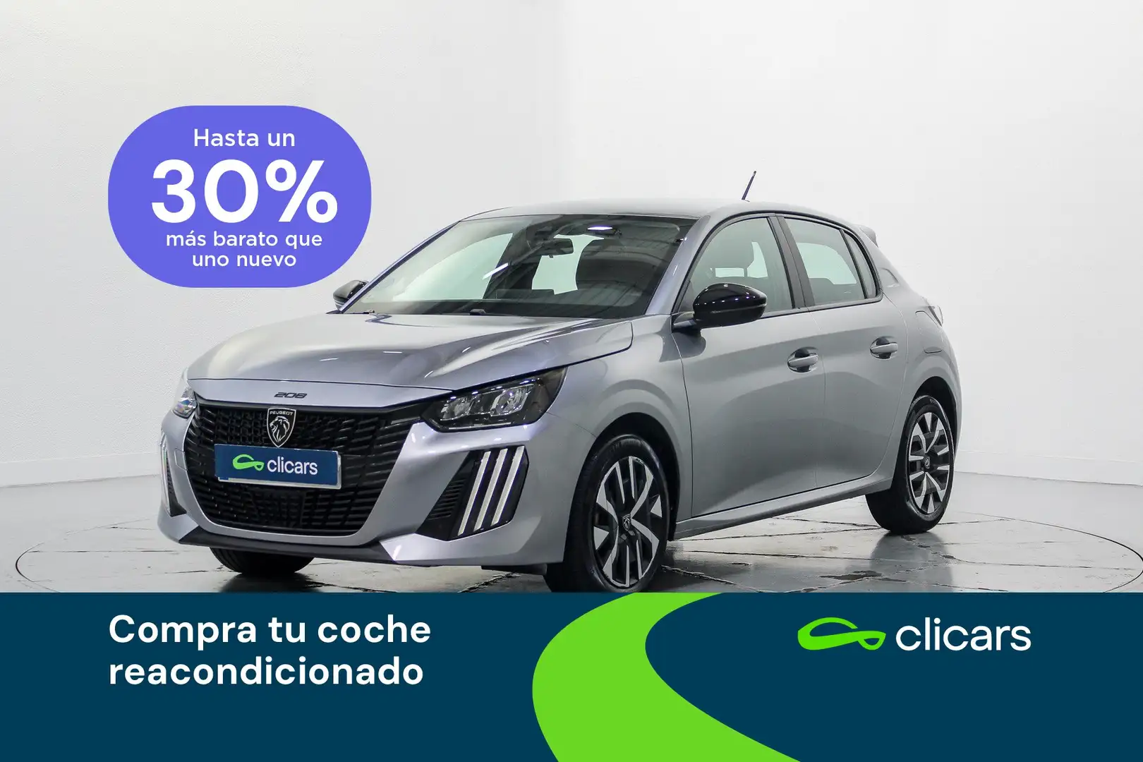 Peugeot 208 1.2 Hybrid Active e-DCS6 100 Plateado - 1