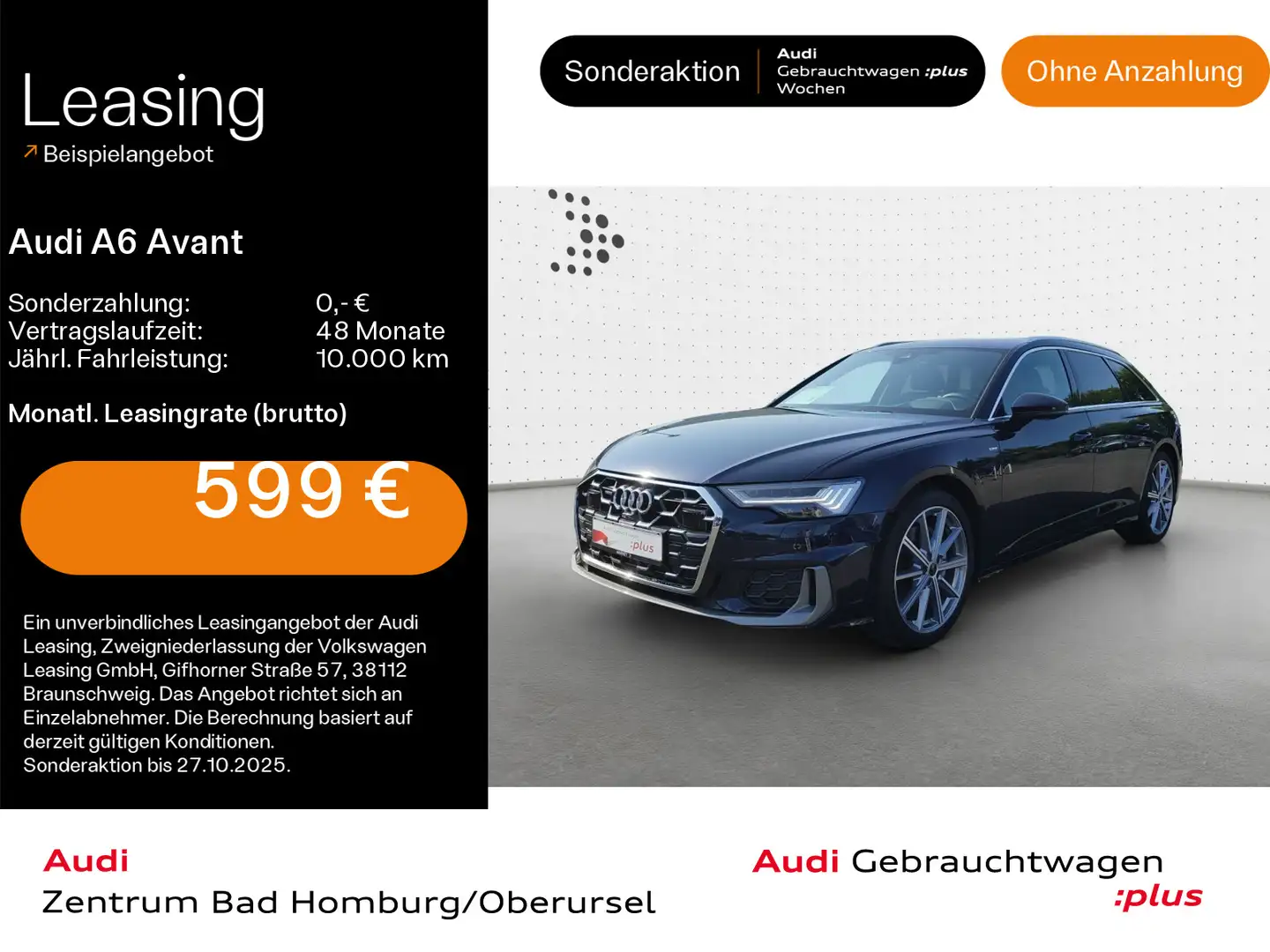 Audi A6 50 TDI quattro S line*Navi*Matrix*Alu*A Blau - 1