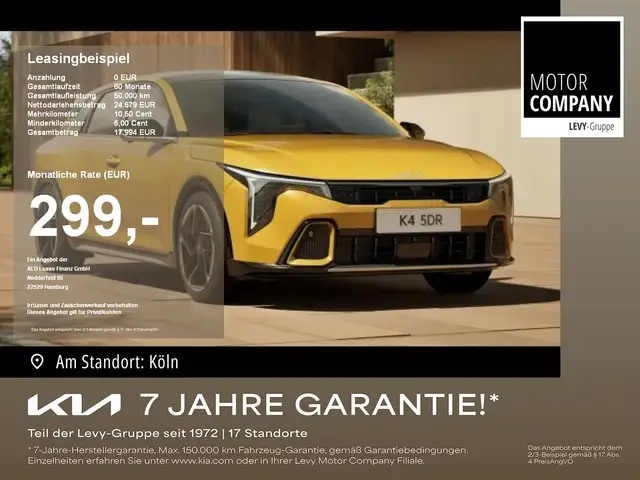 Kia K4 Aktion jetzt bestellen einen der 1. fahren