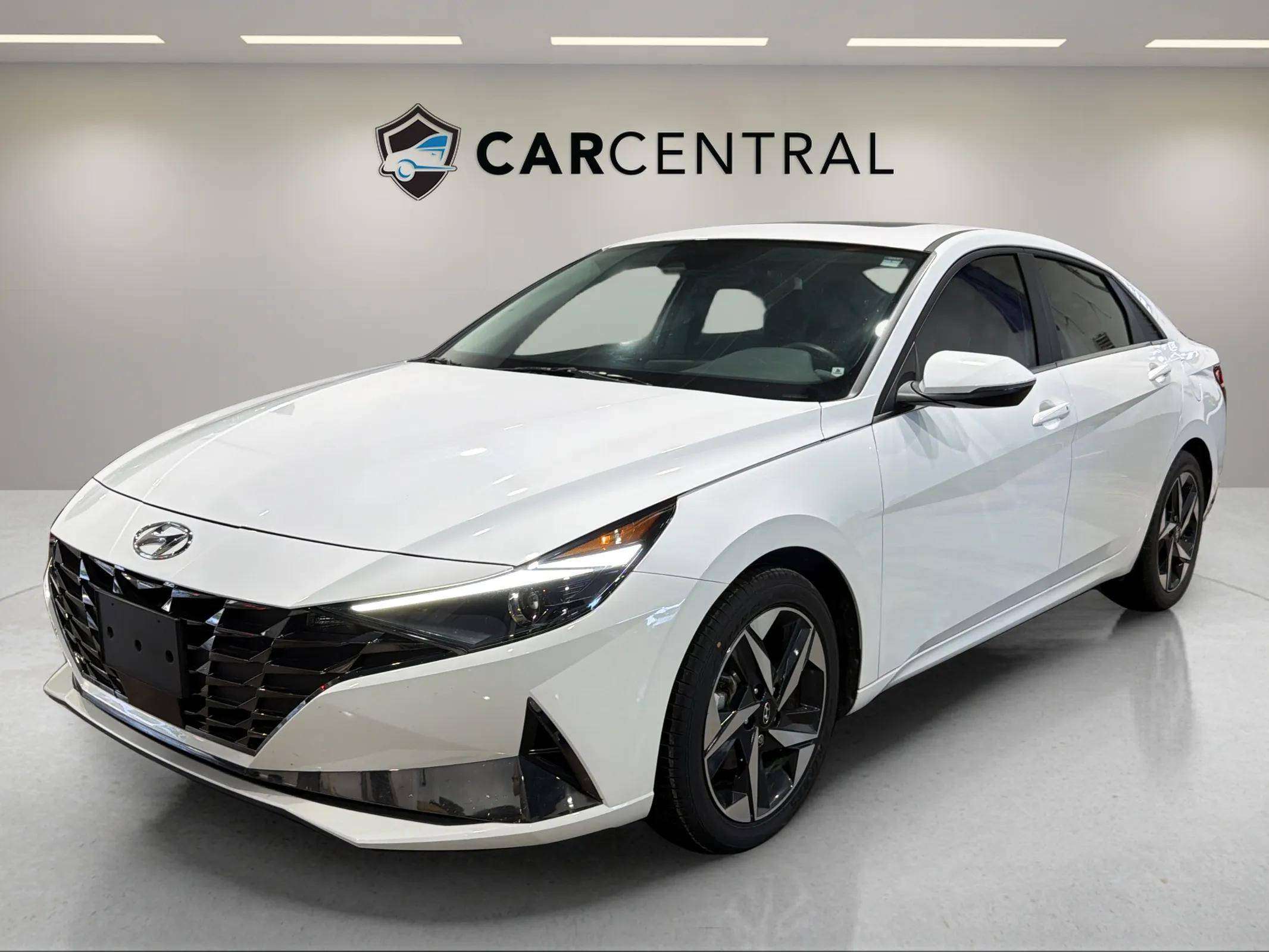 White 2023 Hyundai Elantra Sedan Continuously Variable Transmission