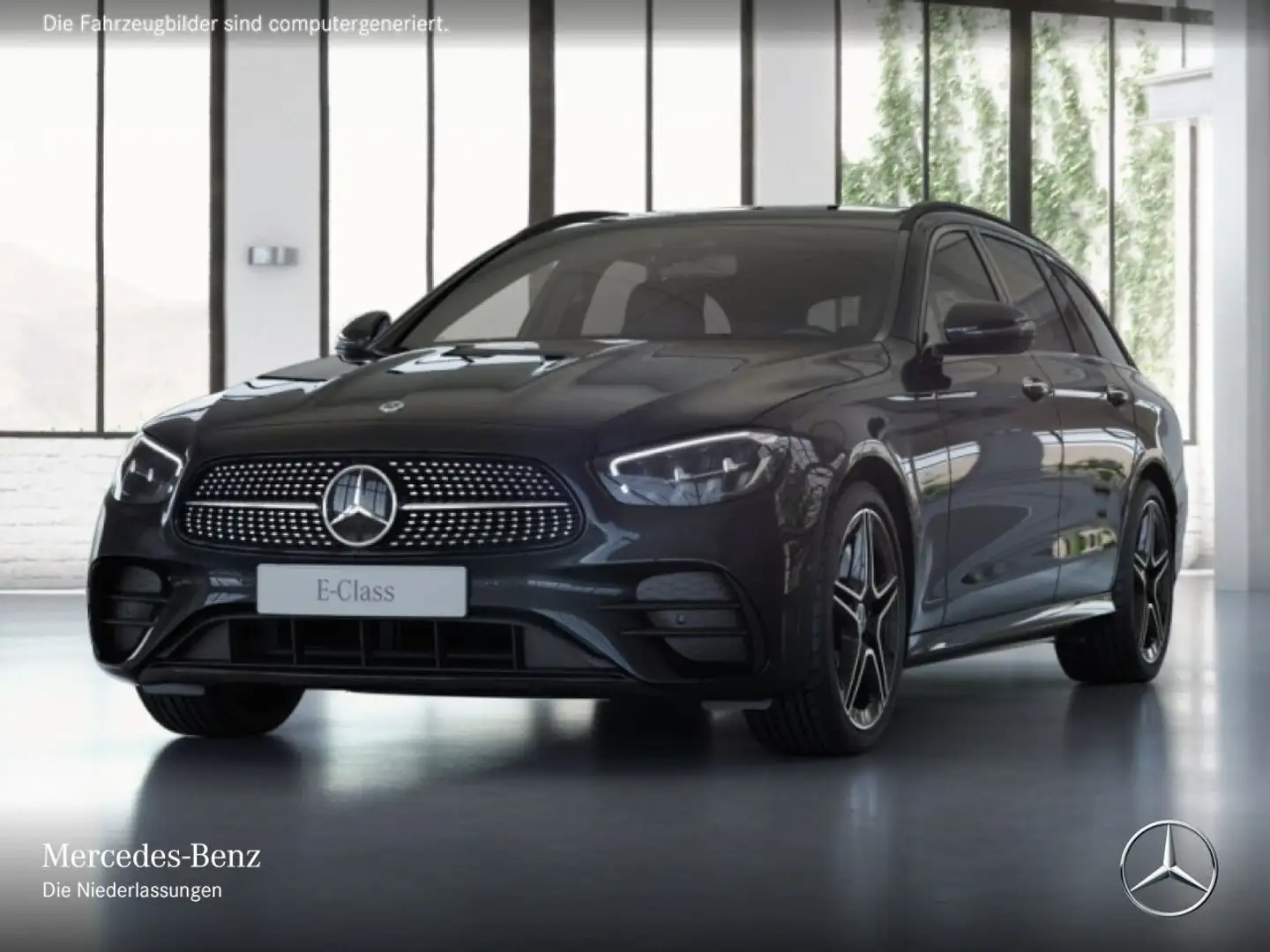 Mercedes-Benz E 300 de T 4M AMG+NIGHT+PANO+AHK+LED+FAHRASS+9G Schwarz - 2