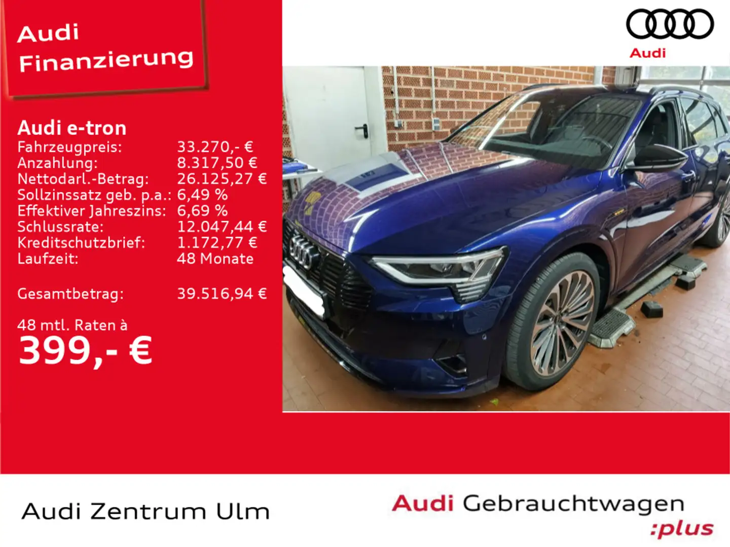 Audi e-tron 50 quattro S line PANO LUFT NAV+ MATRIX Blau - 1