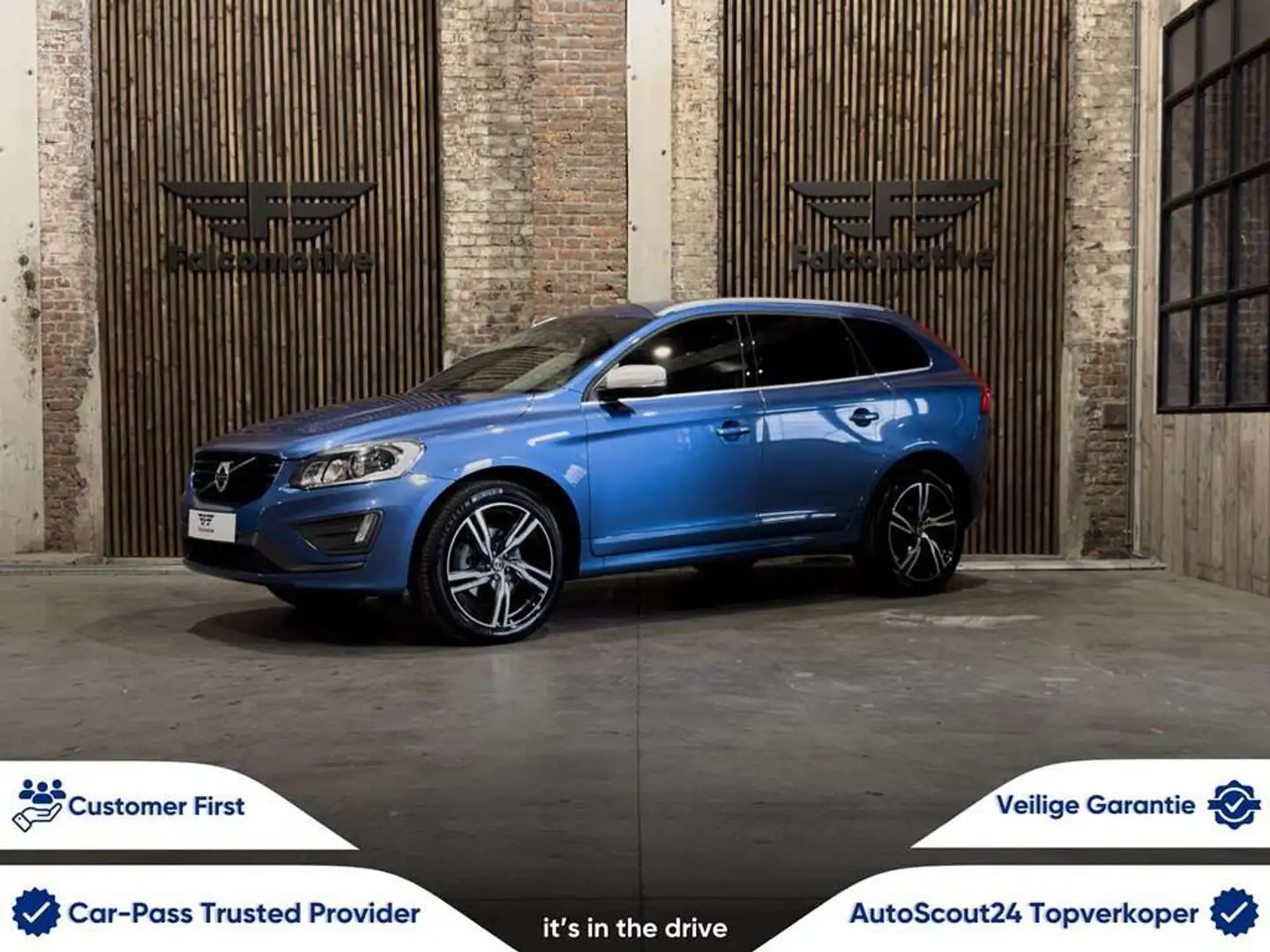 Volvo XC60 AUT*R-DESIGN*ZETELVERW.*BURSTING-BLUE*XENON* Argent - 1