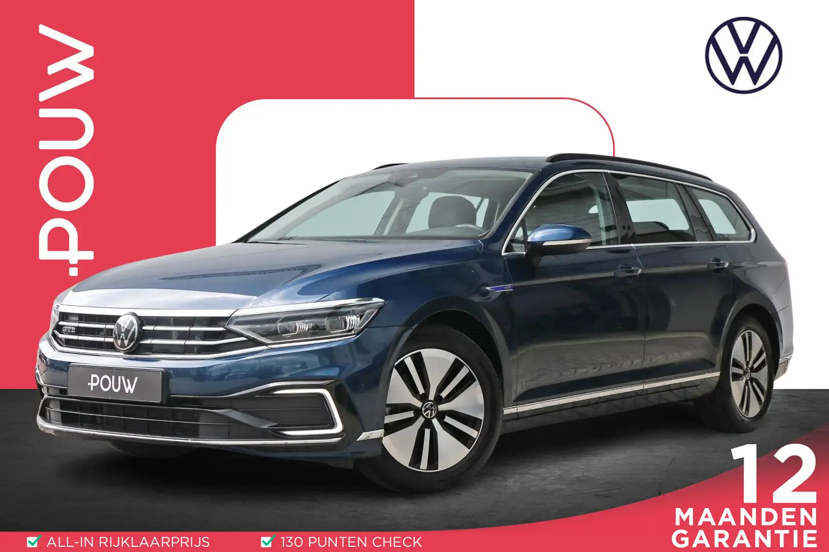 Volkswagen Passat Variant GTE 1.4 TSI 218pk DSG PHEV | SoH 92% | Trekhaak | Blauw - 1