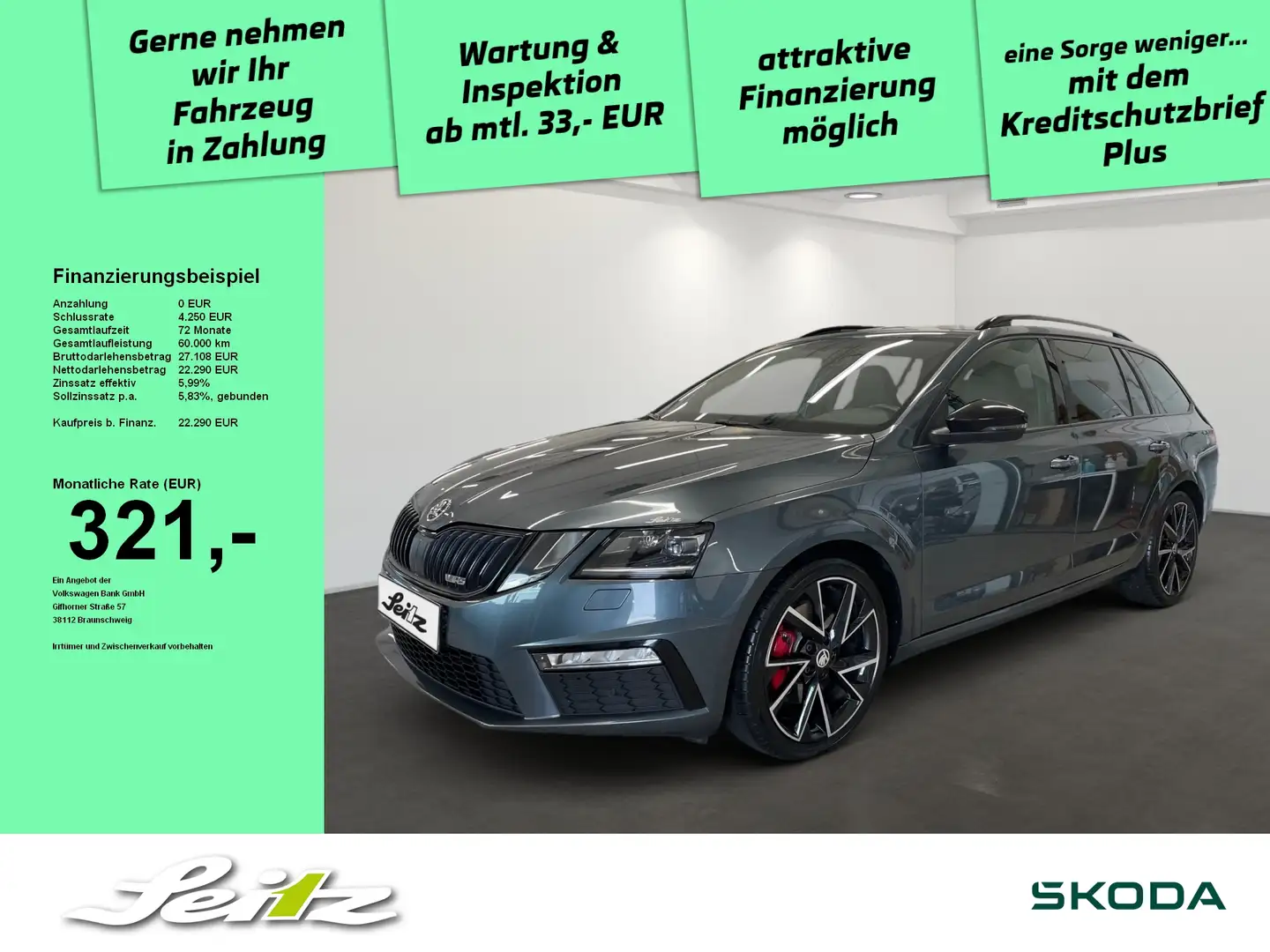 Skoda Octavia Combi 2.0 TDI 4x4 RS *LED*KAMERA*NAVI*SITZH* Gris - 1