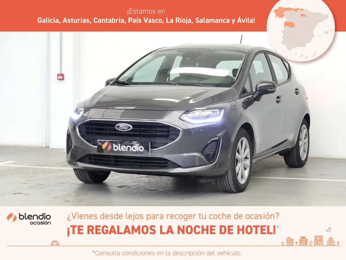 Ford Fiesta 1.1 Ti-VCT Trend Gris - 1