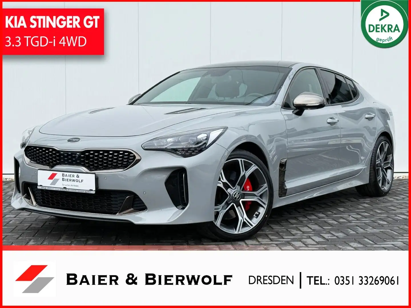 Kia Stinger GT 3.3 TDGI 4WD BASTUK AGA SITZ KOMF. Šedá - 1