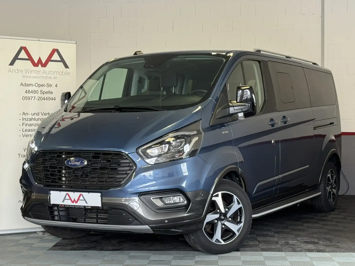 Ford Tourneo Custom L2 Active 8-Sitze ACC AHK Standhz Blau - 1