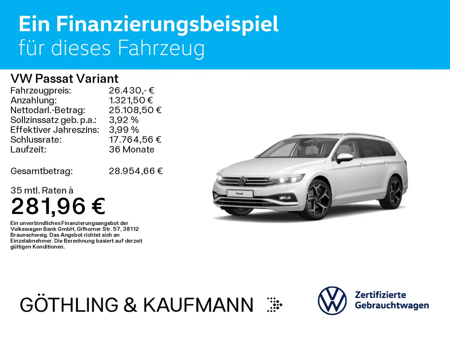 Volkswagen Passat Variant Elegance 1.5 TSI DSG*NAVI*PANO*AH Weiß - 2
