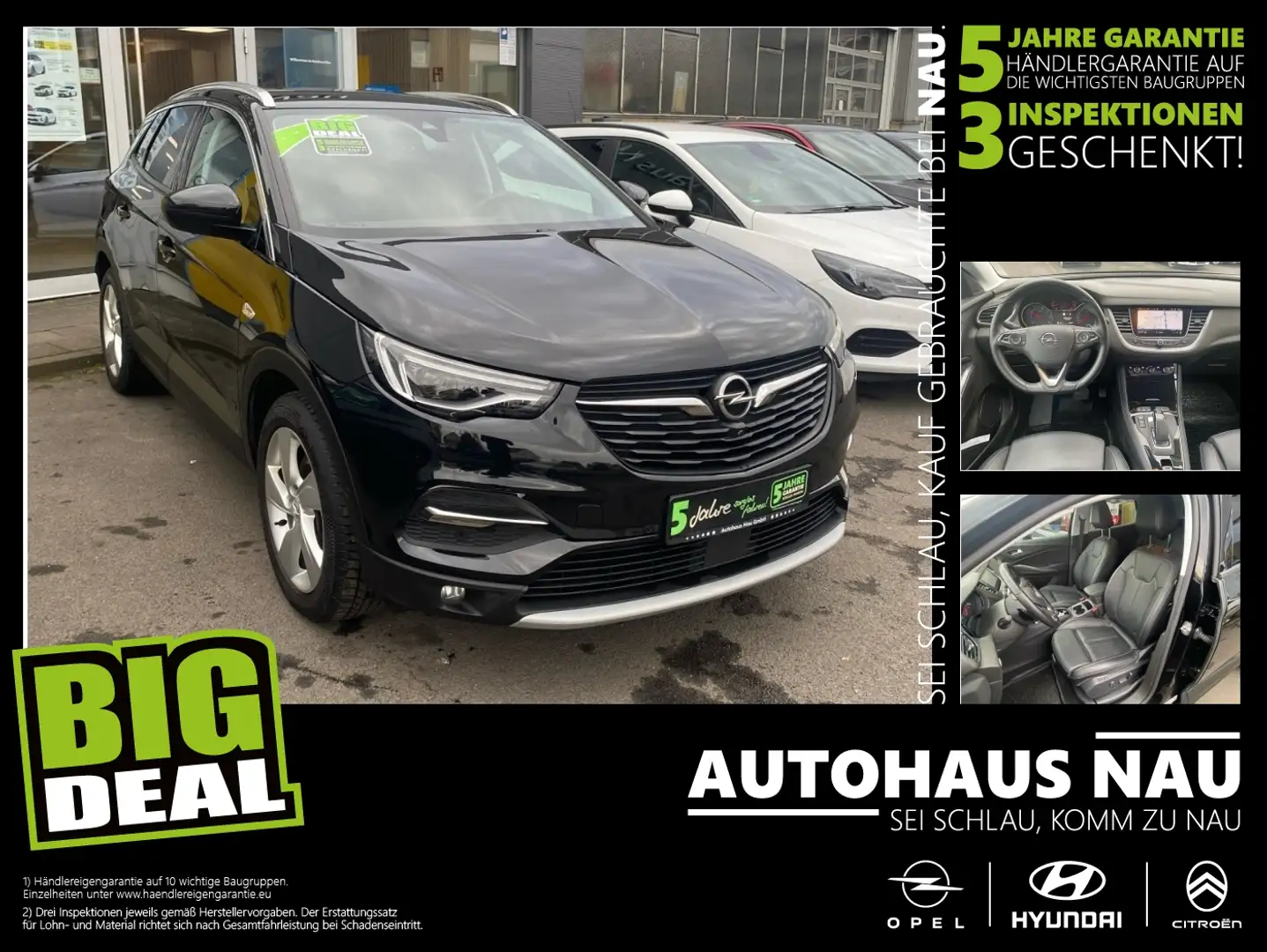 Opel Grandland Hybrid inkl. Inspektionspaket !! Zwart - 1